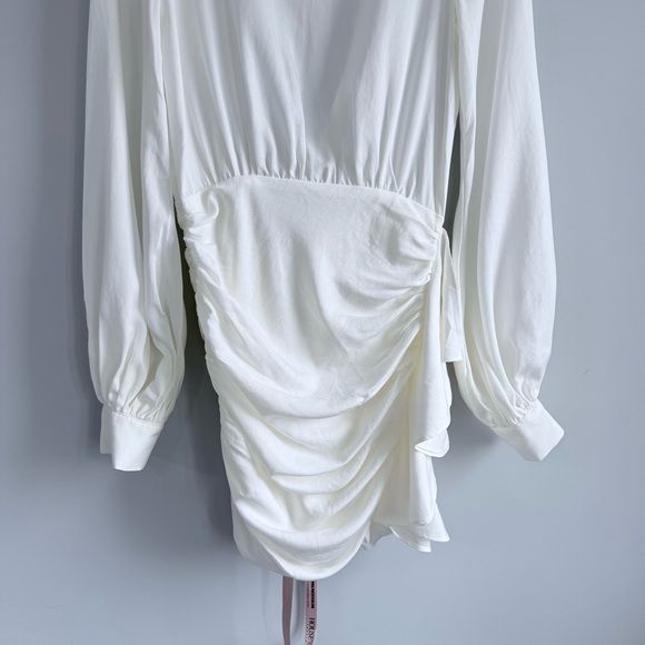 House of CB Chambery White Backless Ruched Mini Dress • NWT • Size S Open Back - Picture 10 of 16